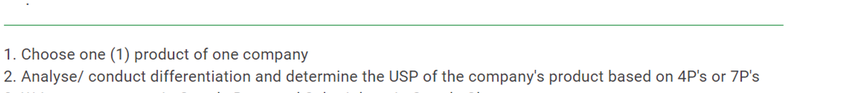 I need help with this work. I have to base on 7Ps,