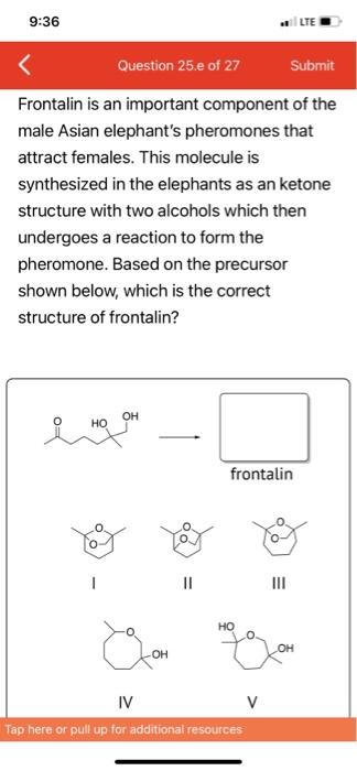  this is the whole question. what more do you need? Frontalin