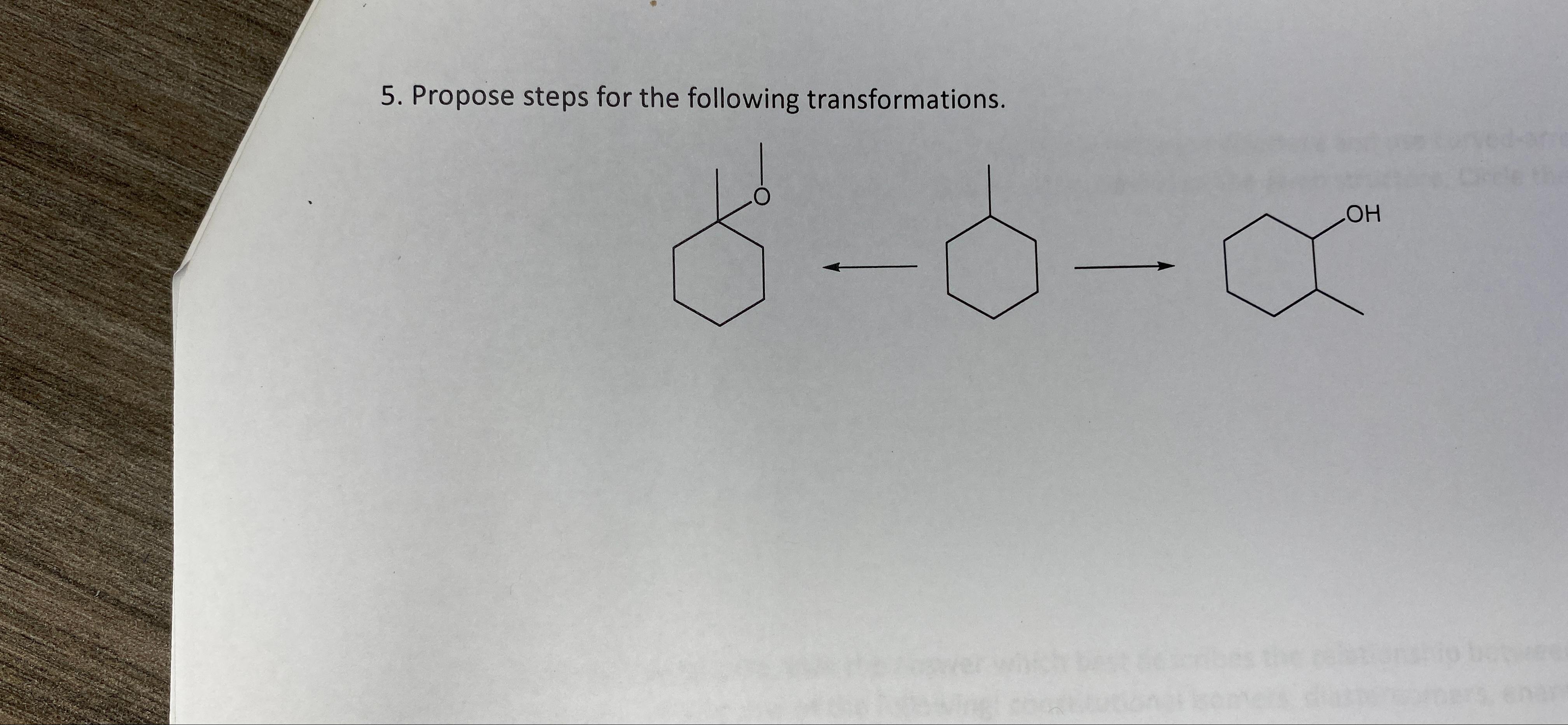  Propose steps for the following transformations. 
