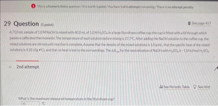  (1) This is a Numeric Entry question/itis worth 1 point/You have