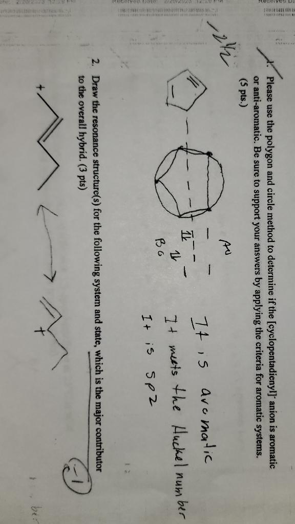  1. Please use the polygon and circle method to determine if