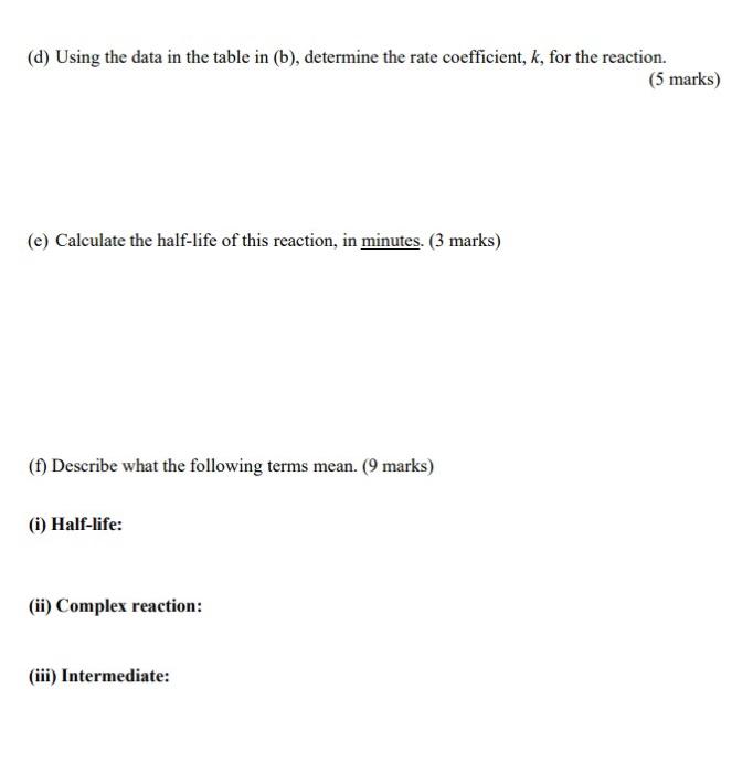 molecular oxygen. (a) Write a balanced chemical equation for the decomposition. (3