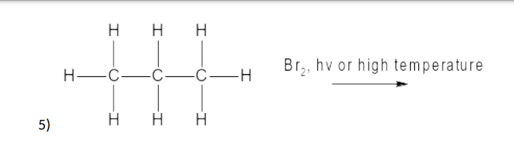  Br2, hv or high temperature 6