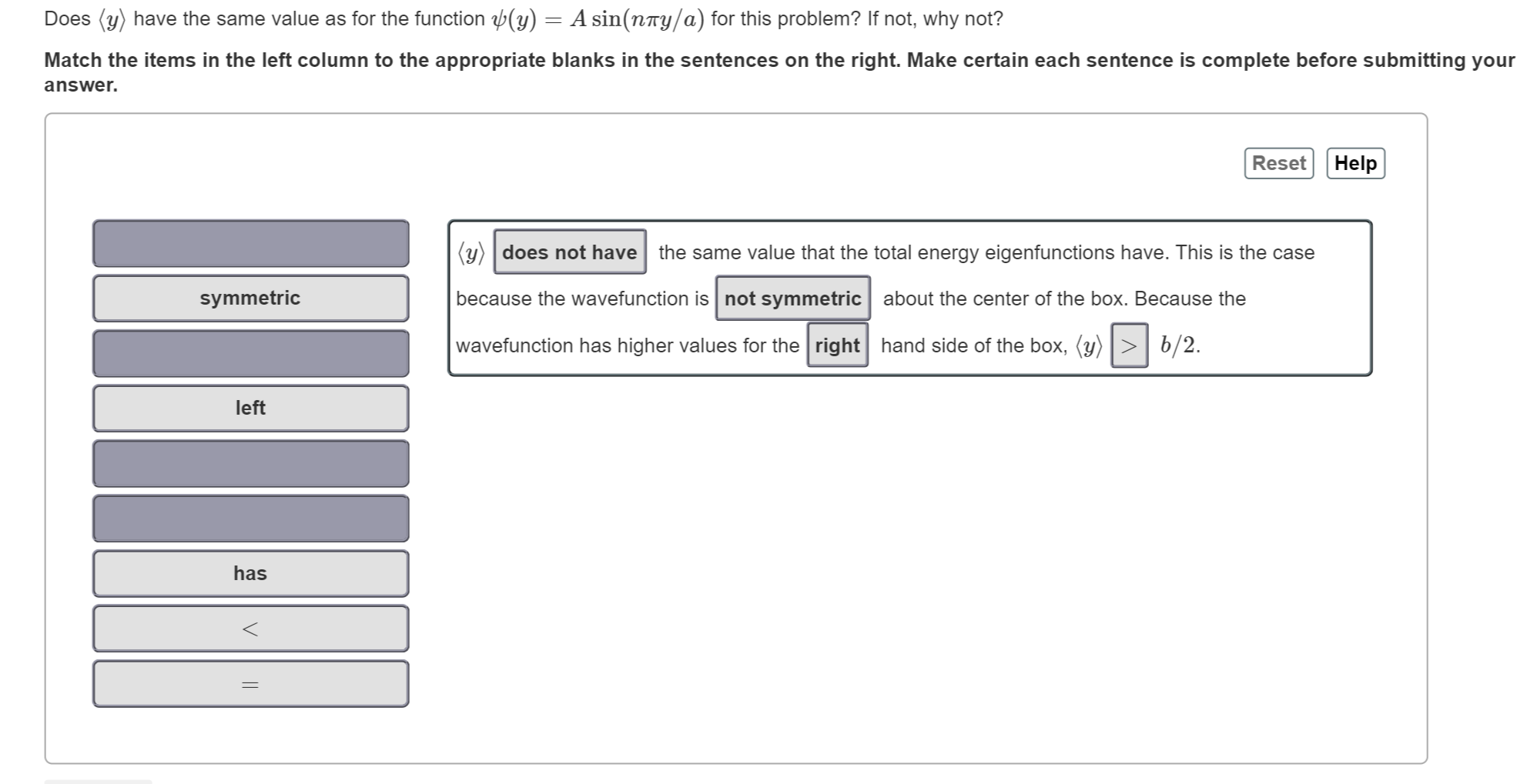 Can explain how to get this answer? Does y have the same