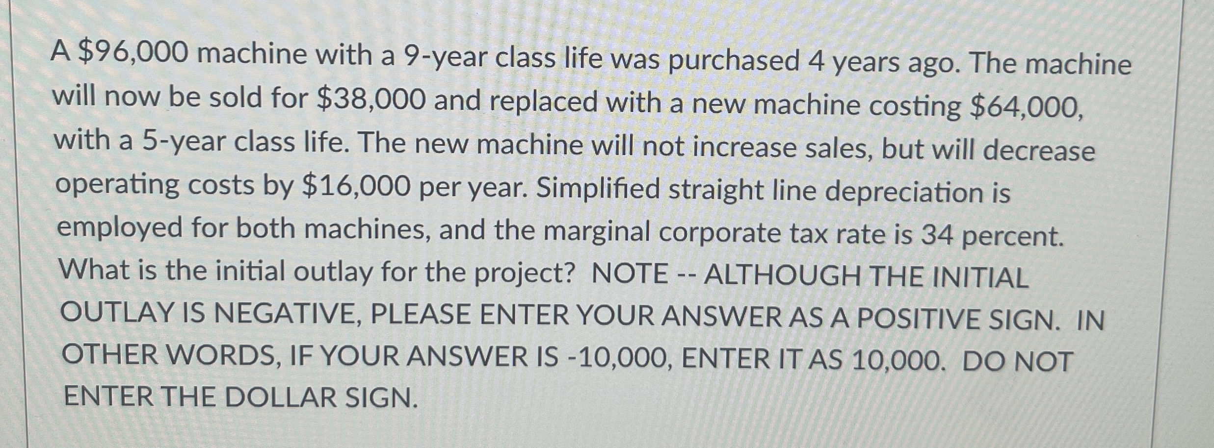 A $96,000 machine with a 9-year class life was purchased 4