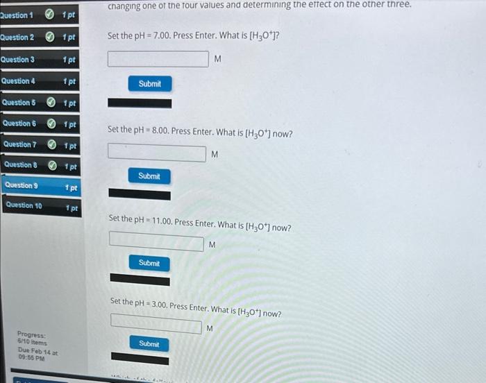 would be entered as 1.34. H. changing one of the four values