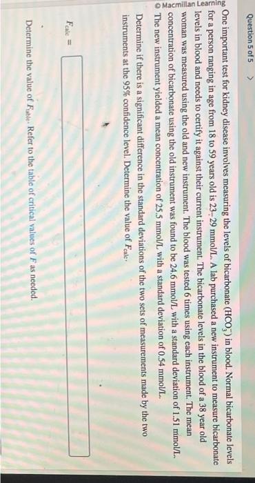  One important test for kidney disease involves measuring the levels of