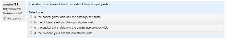 of the following statements is not correct? Select one: What a bond's