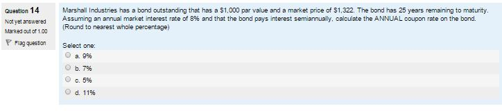 the bond sells above par when a bond's yield to maturity is