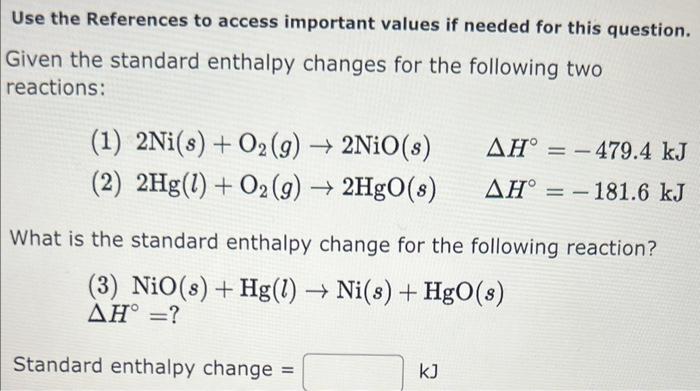  Use the References to access important values if needed for this
