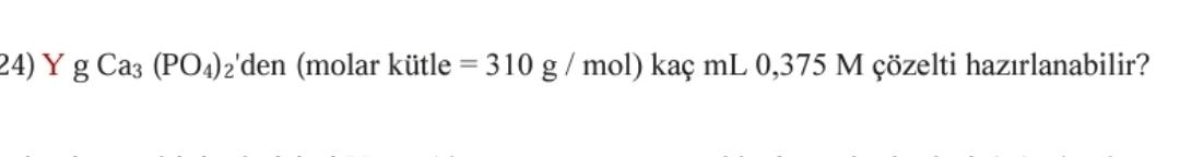  96gCa3(PO4)2 'den (molar ktle =310gmol 