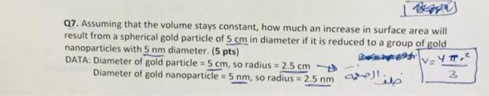  Assuming that the volume stays constant, how much an increase in