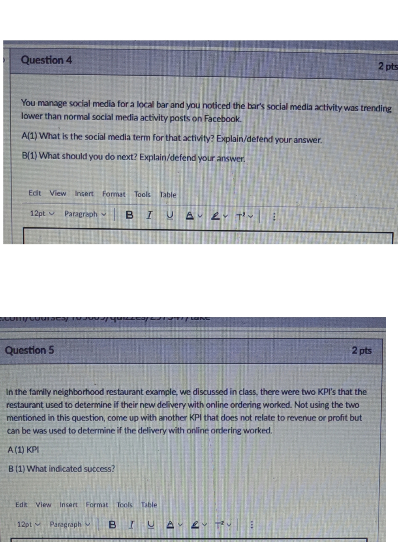 please answer questions 4 and 5 a and b Question 4 2