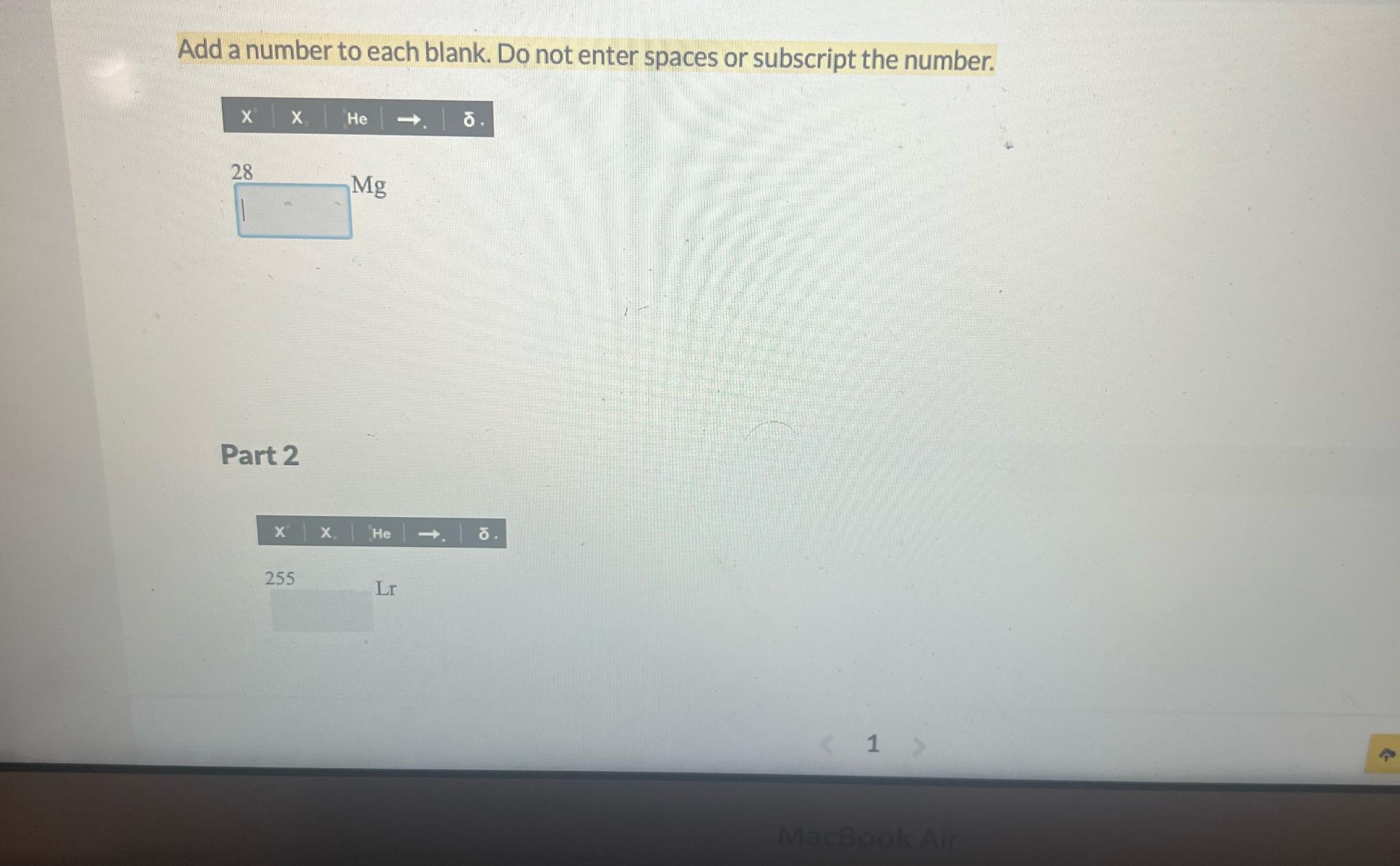  Add a number to each blank. Do not enter spaces or