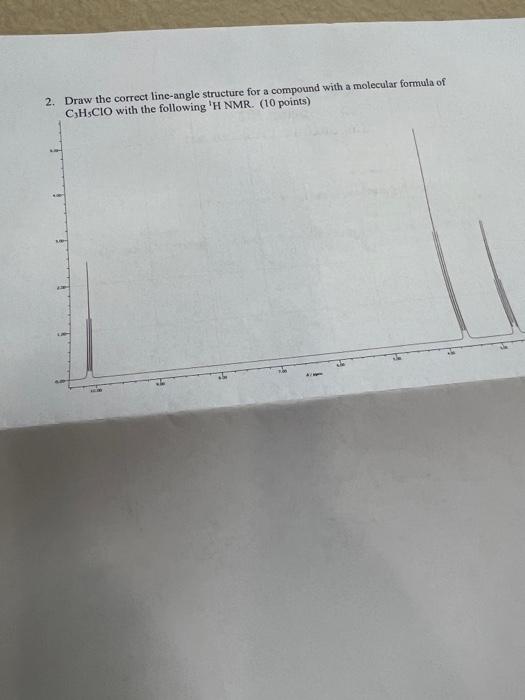  2. Draw the correct line-angle structure for a compound with a