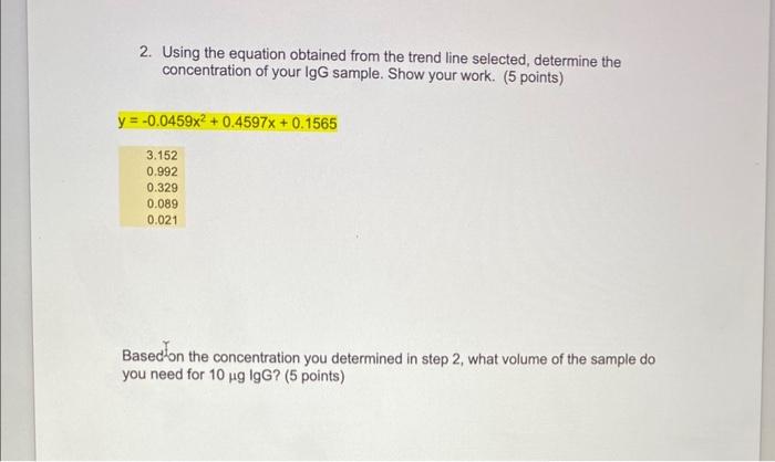 solve for x. the highlighted are y. y=3.152 DO NOT SUBTITUTE THE