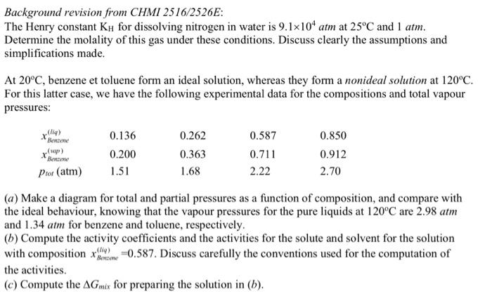 Physical Chemistry Please use a program (Excel, MATLAB etc) for the graph