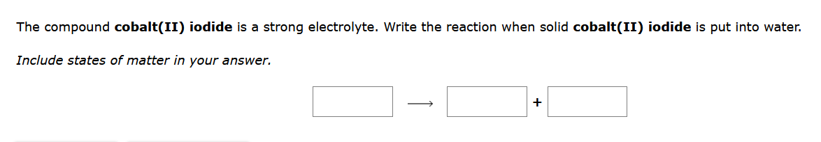 when solid potassium bromide is put into water. Include states of matter