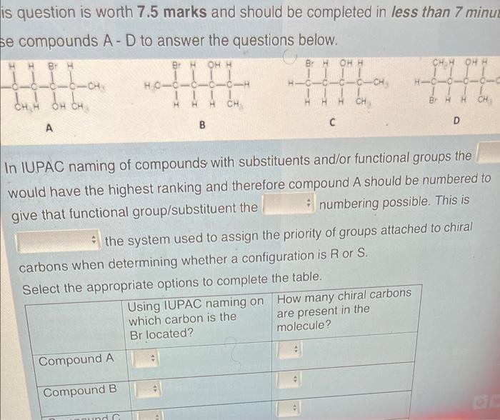 urgent question is worth 7.5 marks and should be completed in less