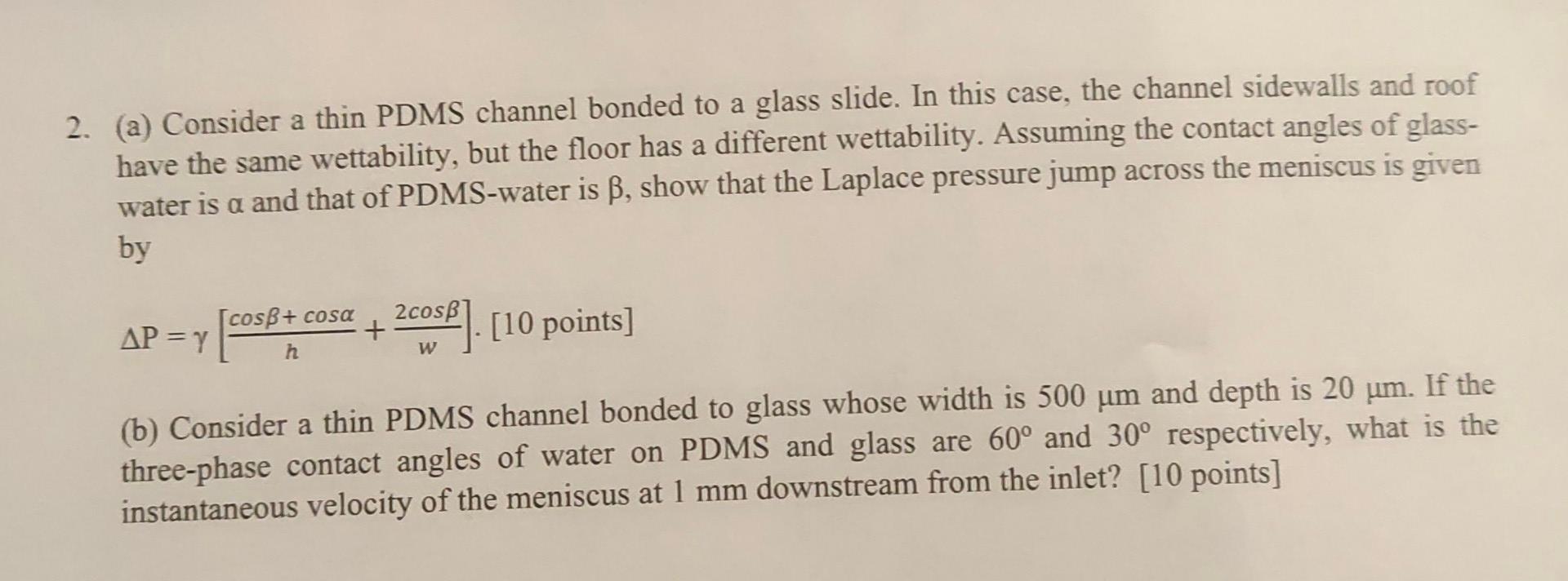  Please provide 2b solution a a 2. (a) Consider a thin