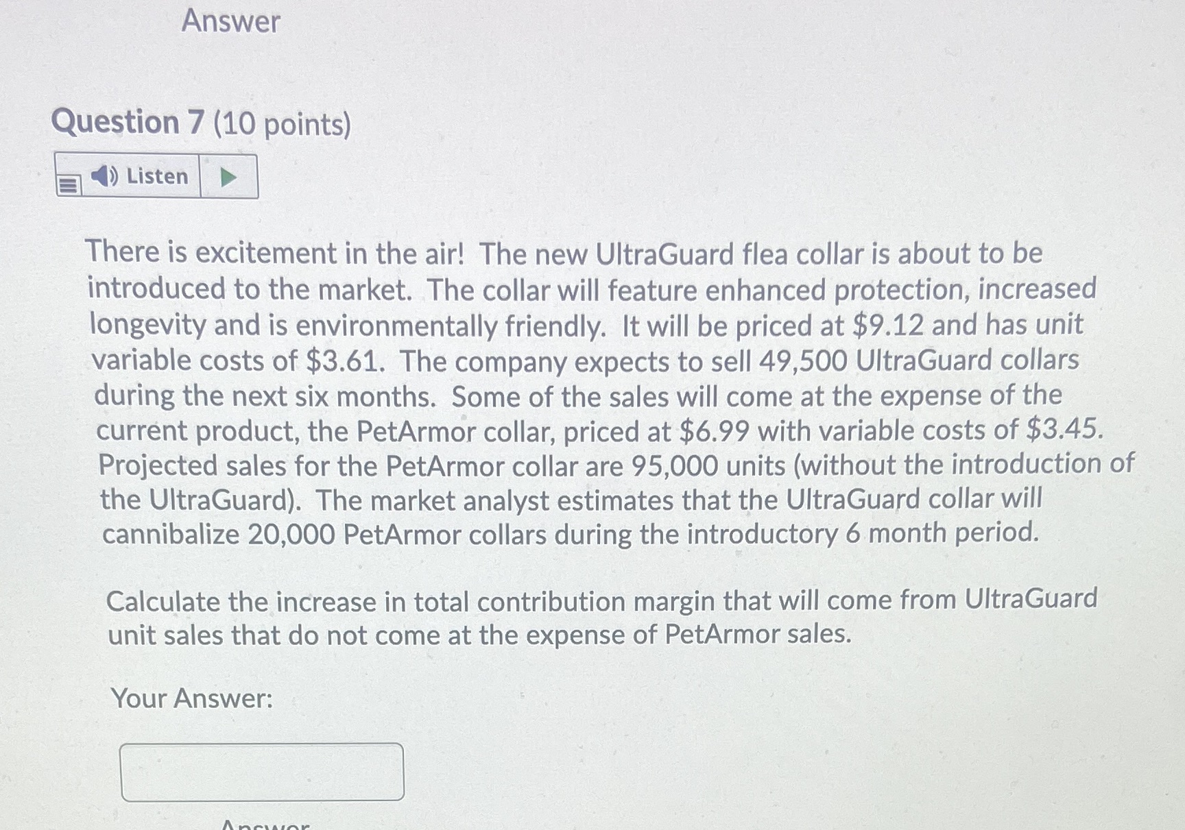 Answer Question 7 (10 points) mu There is excitement in the