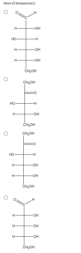 Select all ketopentose(s)