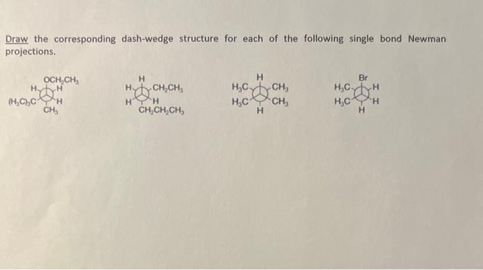 please draw the corresponding which structure for each of the following single