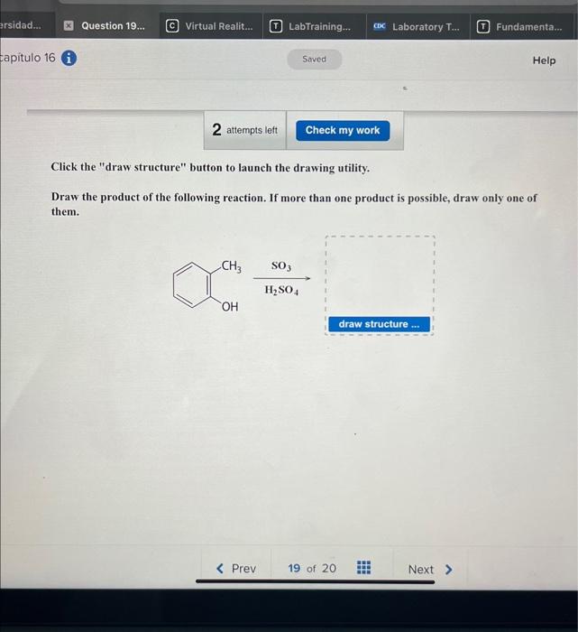  Click the "draw structure" button to launch the drawing utility. Draw