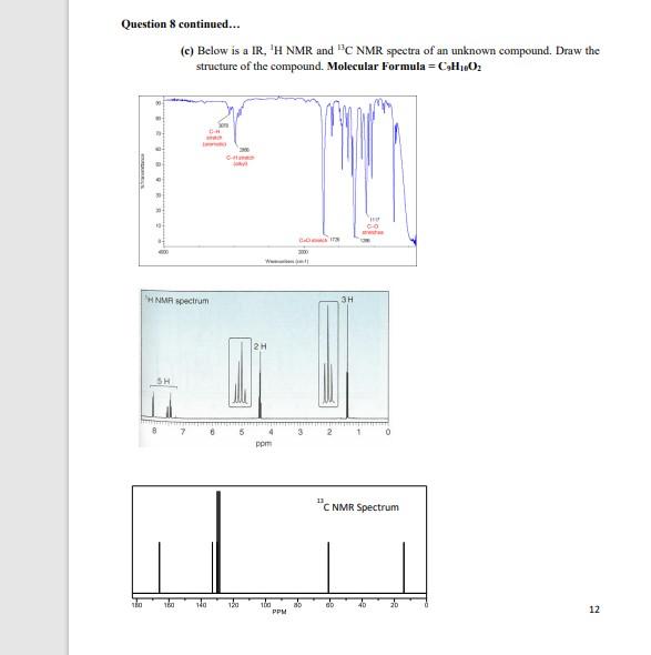 you expect the molecule to have in a 1HNMR and 13CNMR spectra?