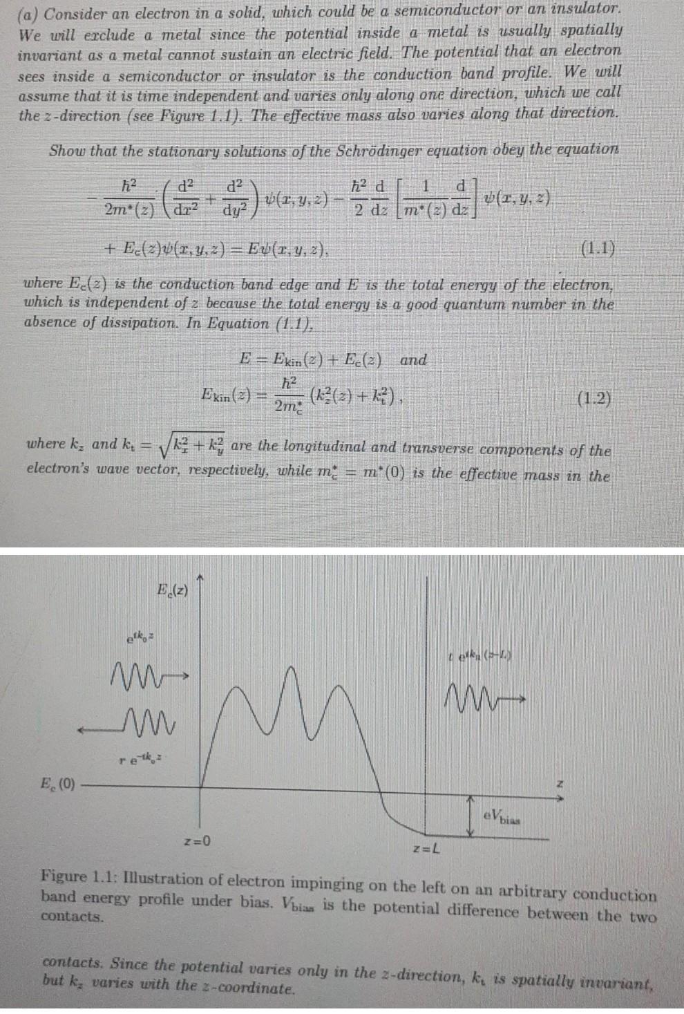 please show work chemical Engineering (a) Consider an electron in a