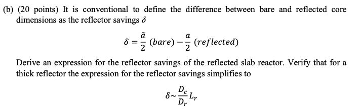 (b) (20 points) It is conventional to define the difference between