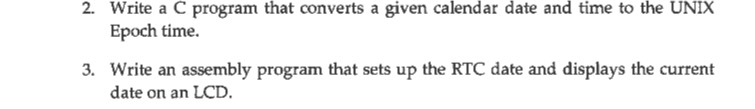  Write a C program that converts a given calendar date and