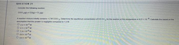  assimption that the answer is negig ble compared to 1.2M. 2.2102M2.1102M7.4105M8.6104M4.4103H