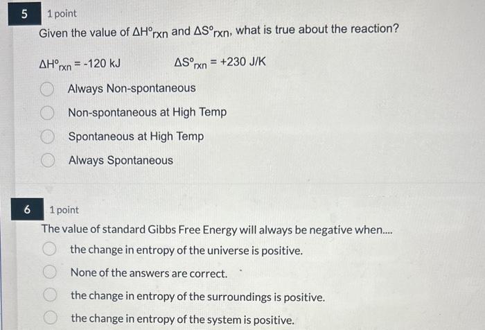 Need help on 5 & 6 please!! Given the value of Hrxn