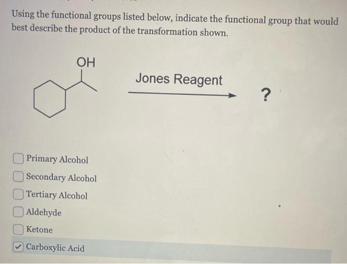  Using the functional groups listed below, indicate the functional group that