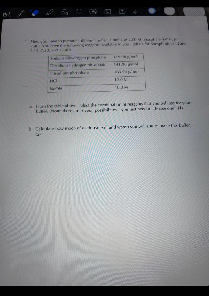  2. Now you need to prepare a different buffer: 2.000L of