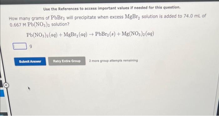  Use the References to access important values if needed for this