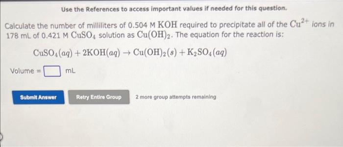 is added to 74.0mL of 0.667MPb(NO3)2 solution? Pb(NO3)2(aq)+MgBr2(aq)PbBr2(s)+Mg(NO3)2(aq) How many mL of