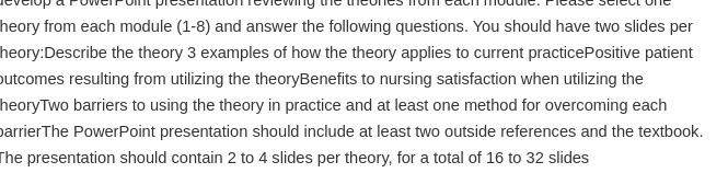 Geary from each module ( 1 - 8 ) and answer