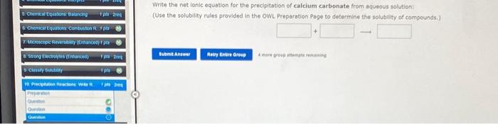 the reoction when solid potassium acetate is put into water: Include states