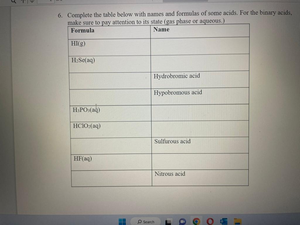 in the ions. 2. Will the following elements combine to form an