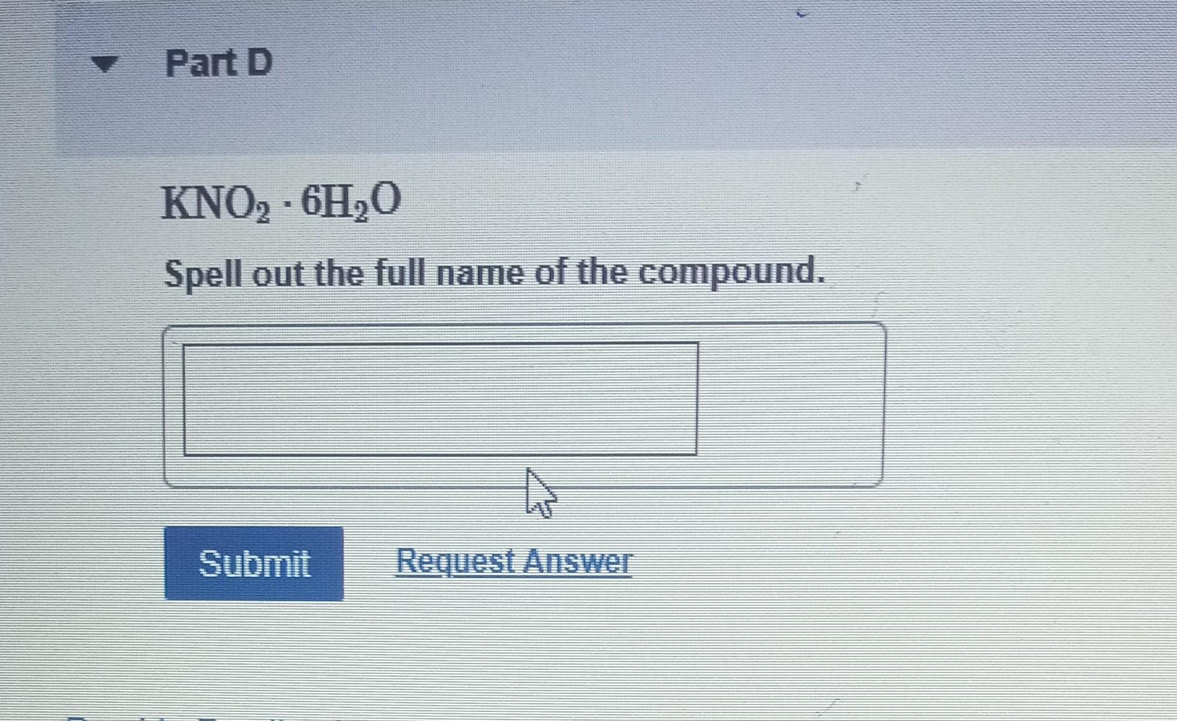 full name of the compound. iridium(III) phosphate monohydrate Express your answer as