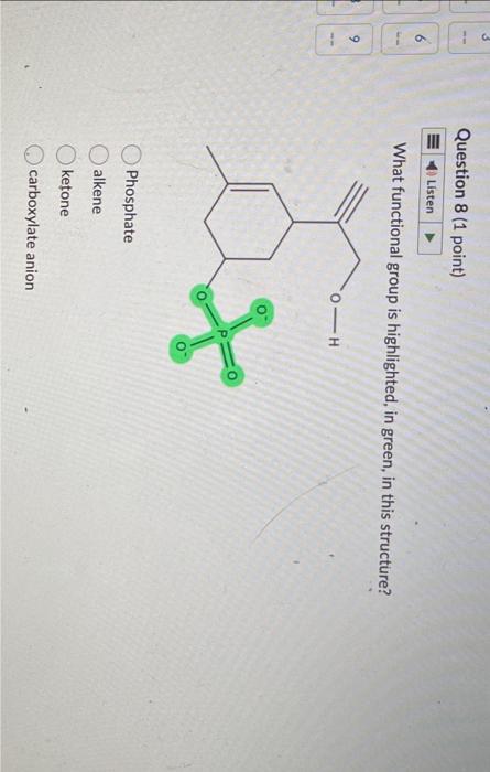 does this compound What functional group is highlighted, in green, in this