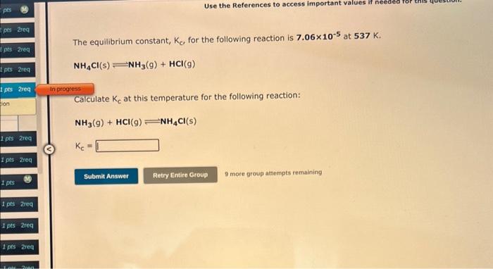 equilibrium constant for this reaction in terms of the equilibrium constants, K1