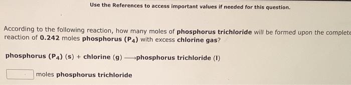  Use the References to access important values if needed for this