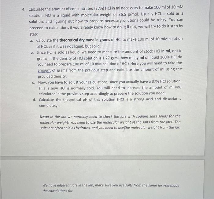 ml b. 0.05M= mM c. 0.2M= mM d. 10mM= M 2. Molar