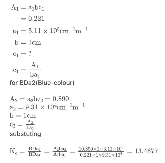 s at a specific temperature for BDa. In a similar manner K