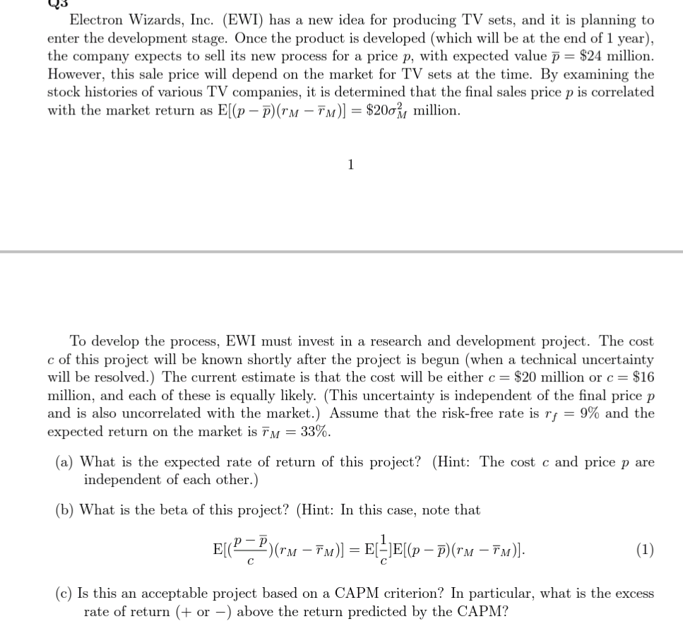  Electron Wizards, Inc. (EWI) has a new idea for producing TV