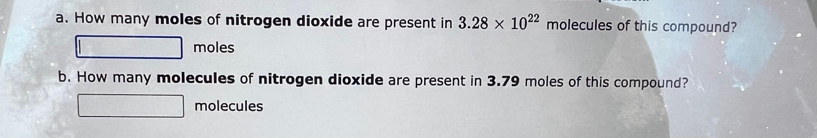 are present in 1.45 moles of this compound? molecules b. How many