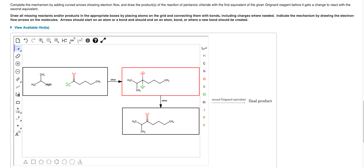 Help plz! second equivalent. flow arrows on the molecules. Arrows should start